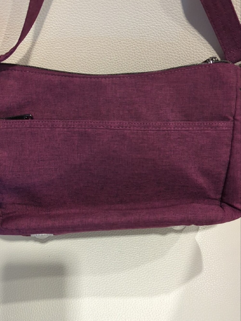lug Quilted Crossbody Bag in Plum - Picture 4 of 11